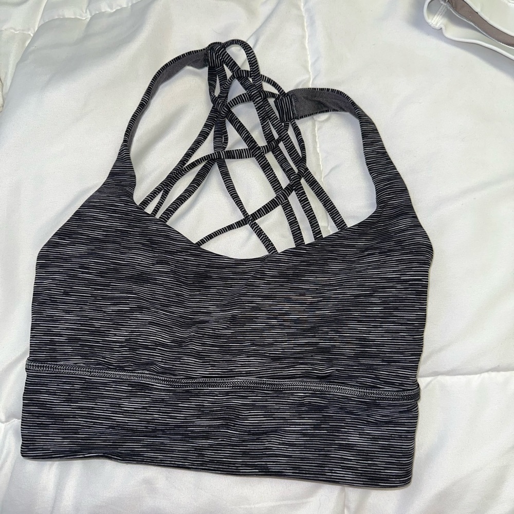 Grey Lulu Lemon longline sports top